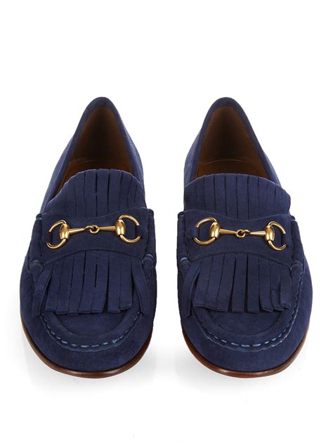 navy suede gucci loafers|gucci suede loafers women is.